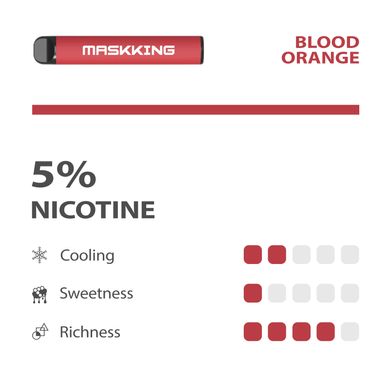 Одноразовая электронная сигарета Maskking High GT Красный апельсин 3%
